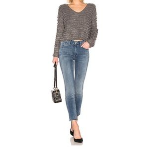 MOTHER High Waisted Looker Ankle Fray Jeans